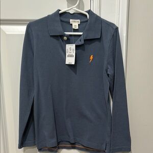 Crewcuts Blue Long Sleeve Polo Shirt for Kids
